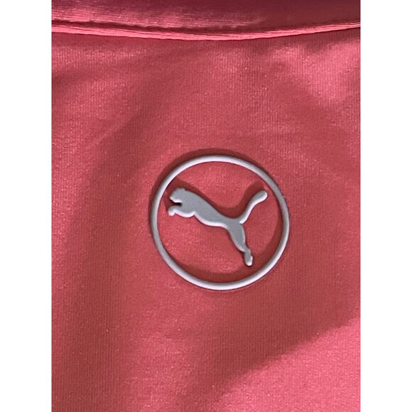 Puma Forever Better Tangerine Short Sleeve Golf Polo Shirt Medium - Picture 7 of 8